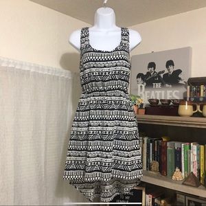Boho Stripped High Low Racerback Dress